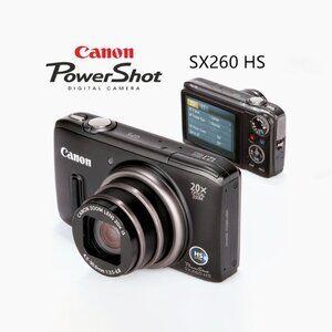 EUC Canon PowerShot SX260 HS 12.1 MP CMOS Digital Camera with 20x OPTICAL zoom